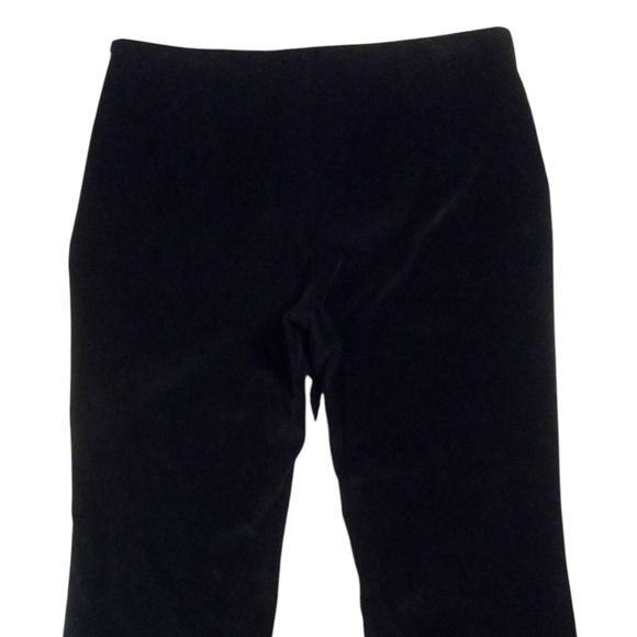 Piazza Sempione Corduroy Flare Pants Black Cotton Side Zip Size IT 48 US 12 - Picture 5 of 10